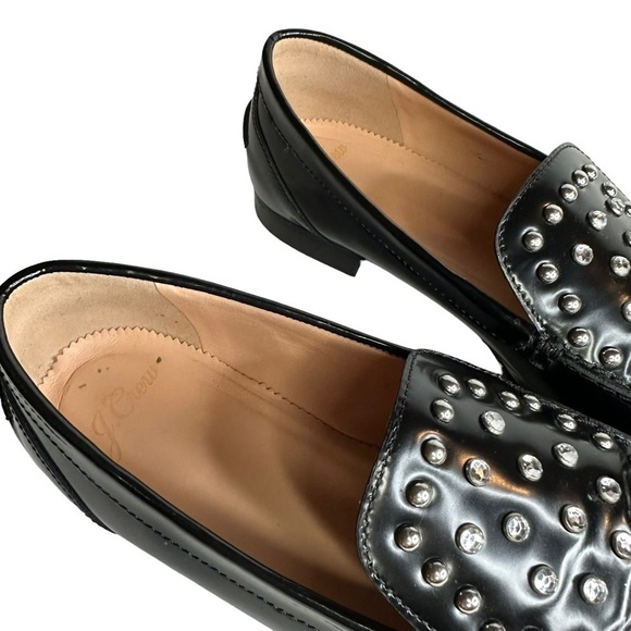 J. Crew Studded Leather Academy Loafers Size 6 - Picture 6 of 8